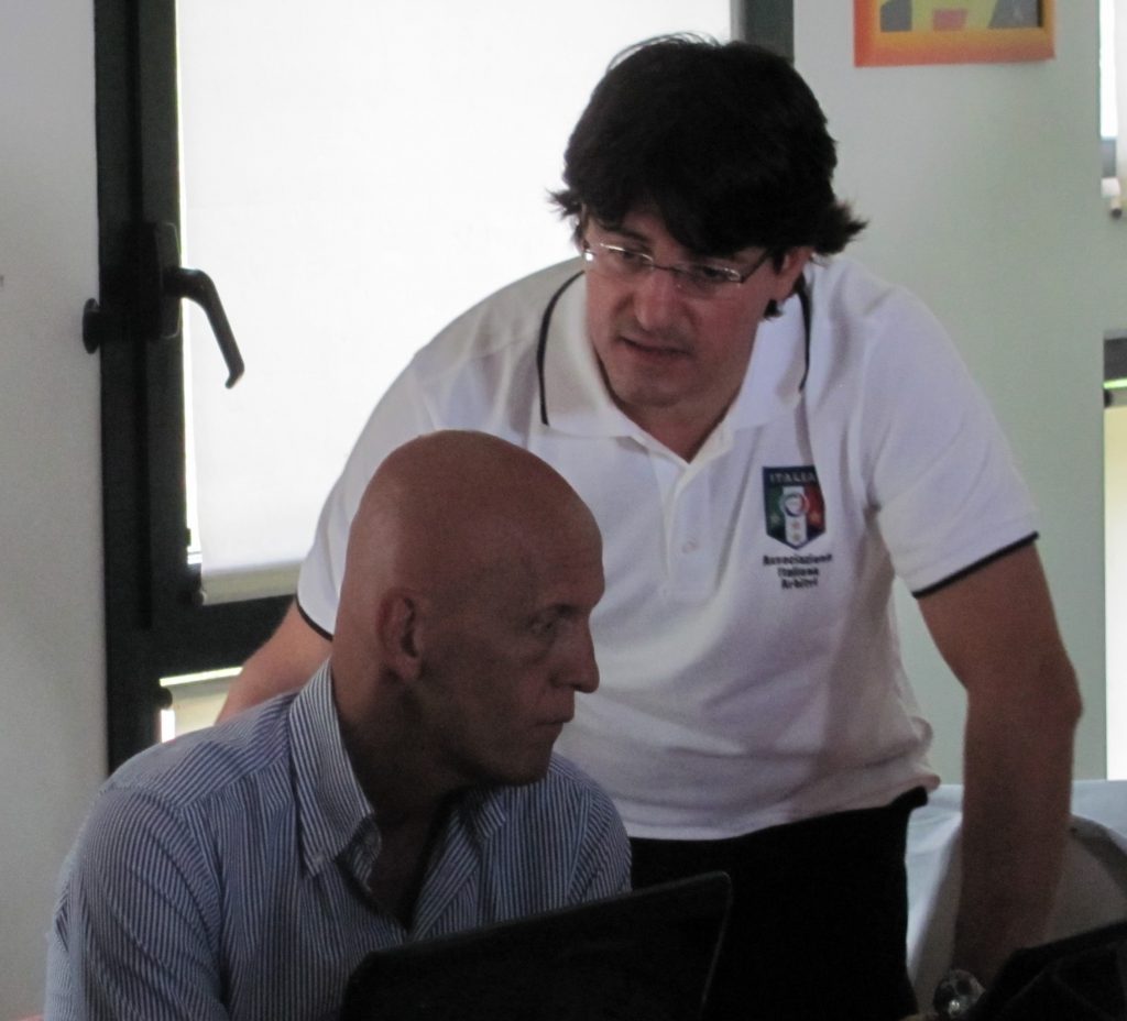 Marco Falso e Pierluigi Collina