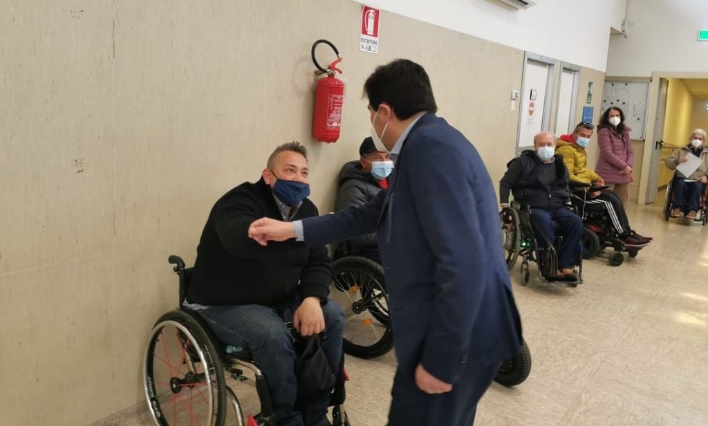 vaccinazione presso il Centro Paraplegici di Ostia