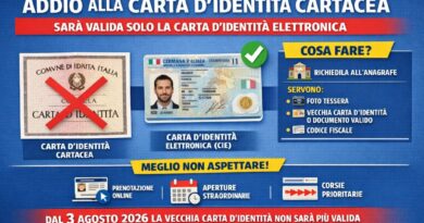 Dal 3 agosto 2026 la carta d’identità cartacea non sarà più valida: scatta la corsa alla Cie
